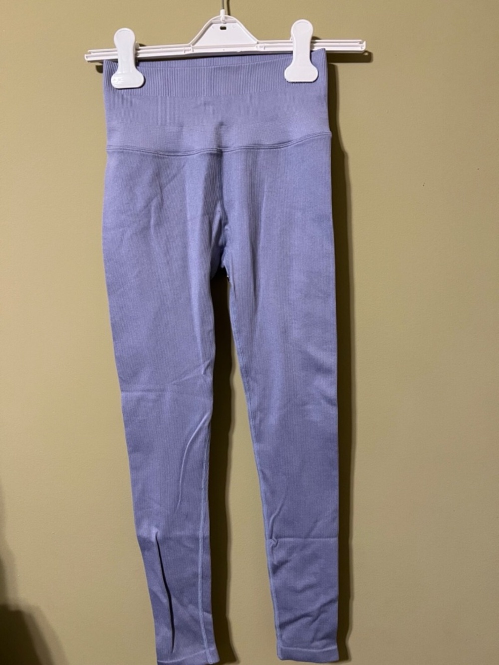 Spiritual Gangster Ribbed Leggings Women's Size XS/S in Periwinkle